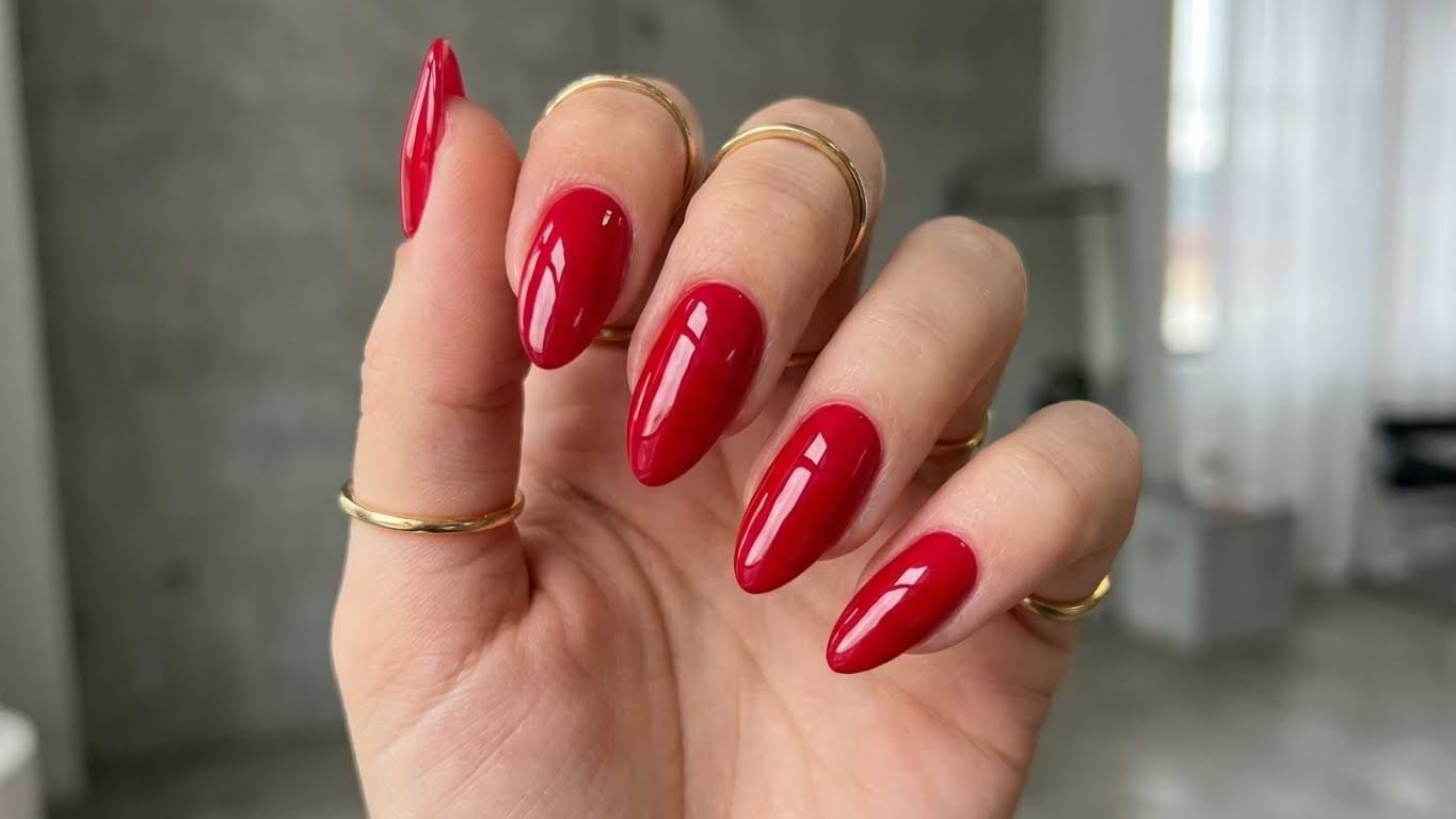 Red Almond Nails